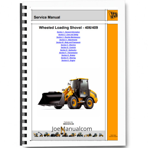 Jcb 406 409 - jcb, manuale