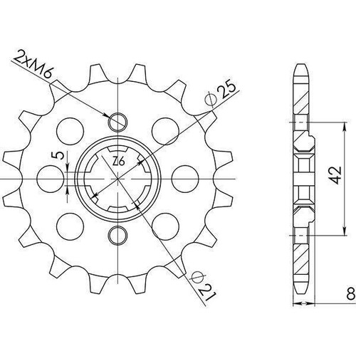 Pignone p520 z14 per yamaha - per,