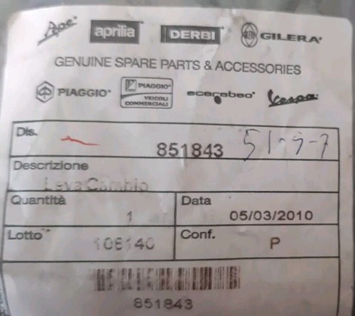 851843 leva cambio nuova - leva,