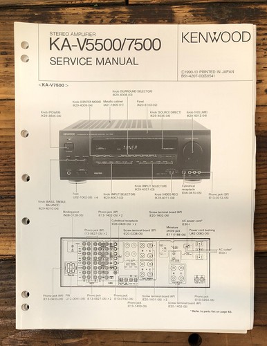 Kenwood v5500 v7500 - kenwood, ka-v5500