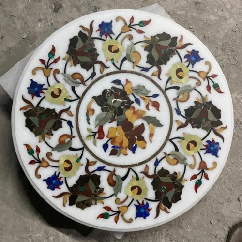 Tavolo rotondo marmo bianco - rotondo,