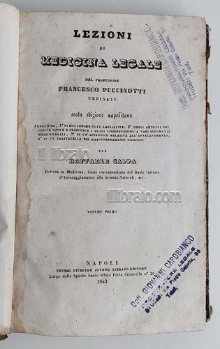Puccinotti lezioni di - puccinotti, f.