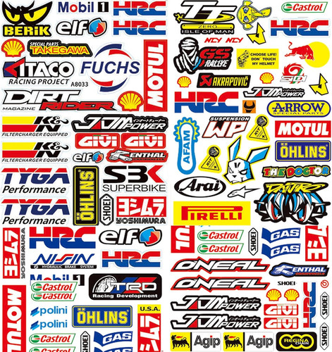 Fogli adesivi per moto - fogli,