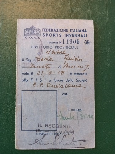 Tessera pnf coni federazione - tessera,