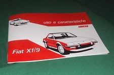 uso e manutenzione Fiat X1/9