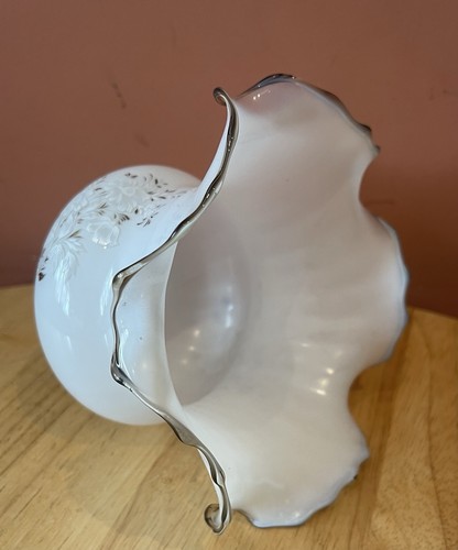 Vintage milk glass lamp shade - lamp,