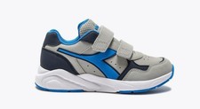 DIADORA SCARPA Jr FALCON 5 182108 C2376 pelle GRIGIO BLU con STRAPPO fino a38,5