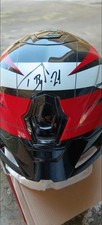 casco integrale moto uomo in fibra di vetro, autografato da Troy Bayliss 