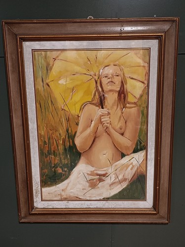 Quadro olio tela anni - olio, 70