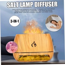 Diffusore 3 in 1 con Fiamma Simulata e Nebbia Colorata - Legno e Olio