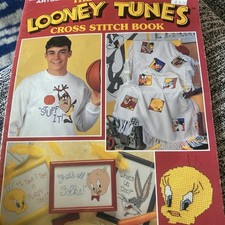 Leisure Arts The Official Looney Tunes Modello Punto Croce Libro Volantino Taz