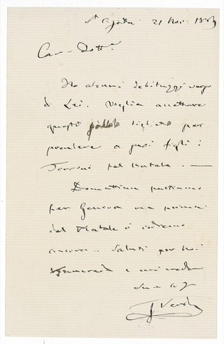 Giuseppe verdi signed - verdi, document