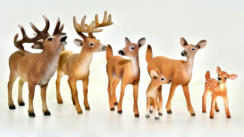 Schleich cervo mucca vitello - cervo,, mucca,
