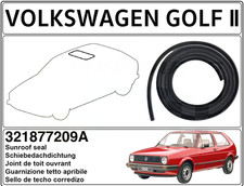 Per Volkswagen Golf II VW Mk2 tettuccio apribile guarnizione tetto...
