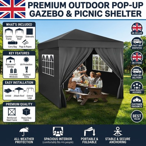 Elegant 3x3m waterproof gazebo - waterproof,