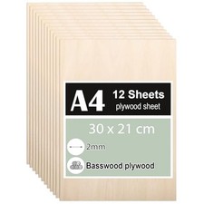 12 pezzi Compensato 2mm, Legno