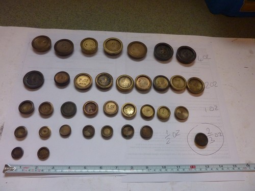 Vintage brass weight weights - brass,