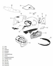 ARAI Recambio mentonera para