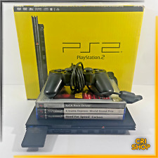 ? CONSOLE SONY PS2 SLIM BOXATA ORIGINALE COMPLETA ?+ JOYSTICK ? + 3 GIOCHI ?