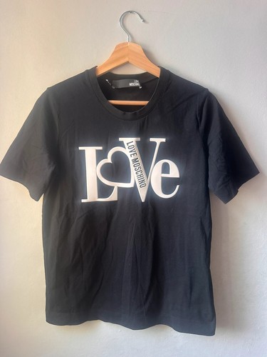 Shirt love moschino nera - t-shirt,