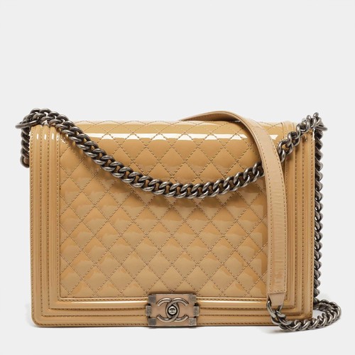 Borsa chanel beige trapuntata - chanel,