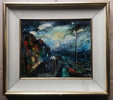 Surrealismo Astrattismo olio su tela scorcio urbano Marc SELVA United States