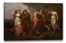 Tela/Cornice Angelica Kauffmann - Telemaco e le Ninfe di Calipso