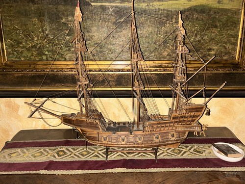 Antico veliero legno fatto - antico,