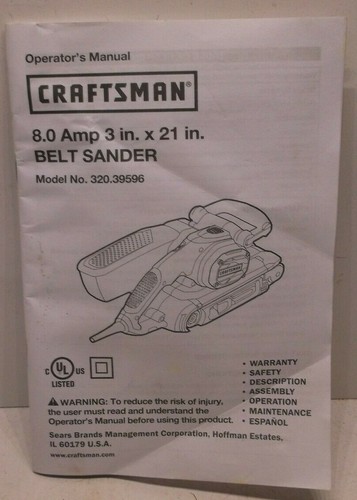 Craftsman 320 39596 - craftsman, 320.39596