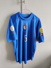 Italia Euro 2004 Shirt Puma Fabio Cannavaro #5 Very Rare Made In Portugal 