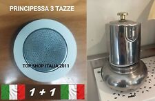 FILTRO INOX + GUARNIZIONE 3 TAZZE PER CAFFETTIERA  PRINCIPESSA LAVAZZA 02 2025