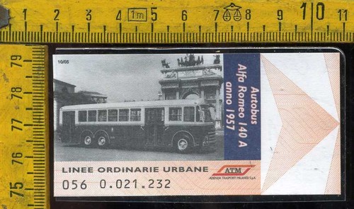 Biglietto atm tram milano - biglietto,