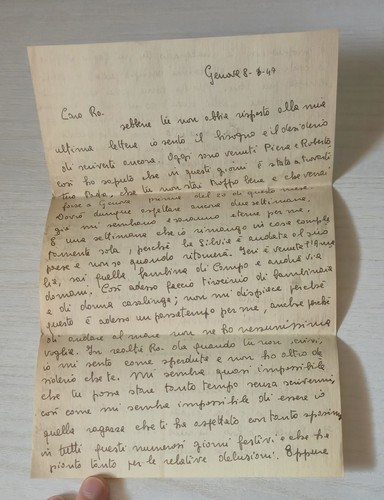 Lettera amore antica 1947 - lettera, d'amore