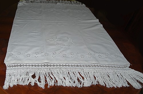 Asciugamano lino ricamo - di,