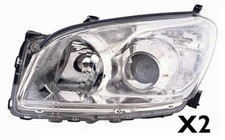 COPPIA FARI FANALE PROIETTORE ANTERIORE DX SX TOYOTA RAV 4 DAL 05-2009> <02-2010