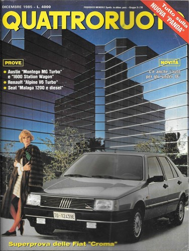 Quattroruote 362 dicembre 1985 - quattroruote,