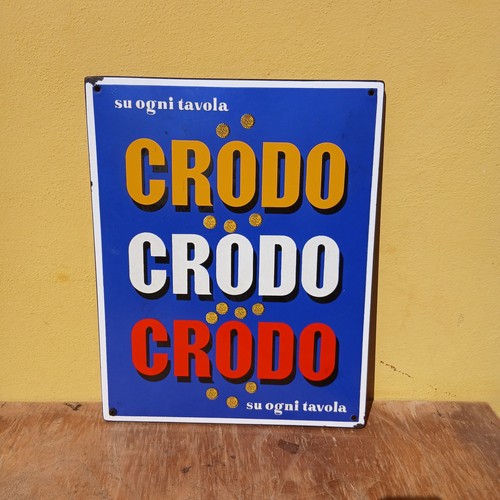 Insegna tabella smaltata crodo - smaltata,