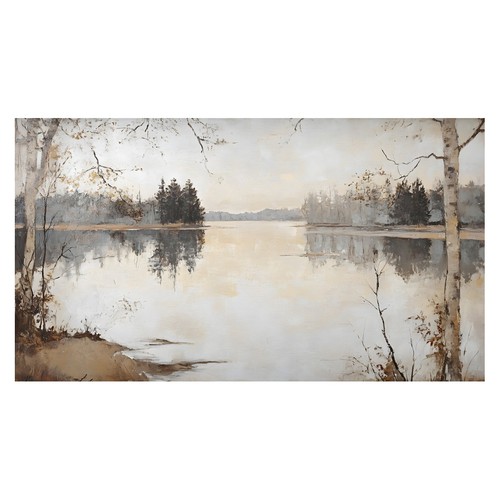 Poster vintage lago sereno - vintage, |