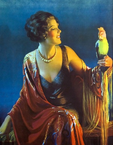 Lady with bird gene - di,