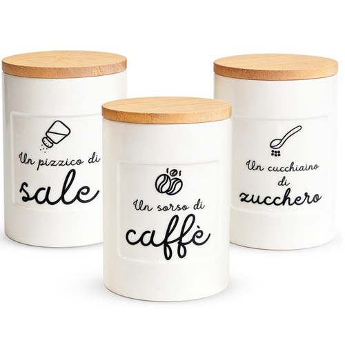 Set barattoli ceramica sale - set,