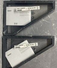 Coppia 2 staffe mensola metallo Ikea Ekby Lerberg 28 cm 11” 10035 501.687.23 NOS