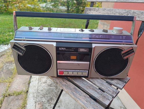 Vintage boombox aiwa stereo - vintage,