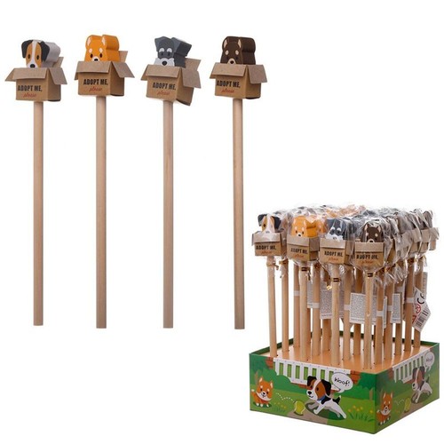Matita con gomma cane - gomma,