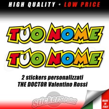 2 adesivi PERSONALIZZATI nome