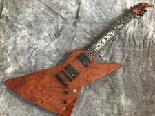 Metallic James Hetfield Kenneth Lawrence Quilted Bubinga Brown Chitarra elettrica