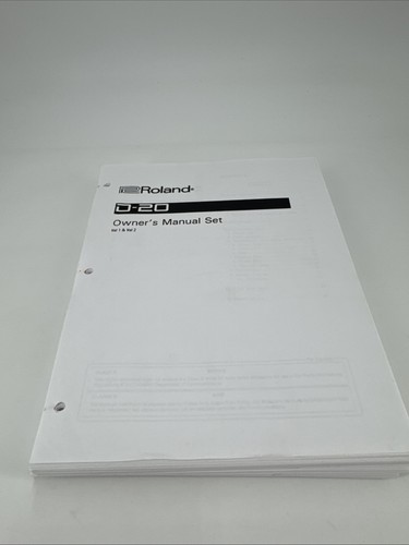 Roland midi manuale d - d-20, d'uso