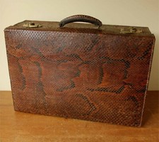 Valigia vintage in vera pelle