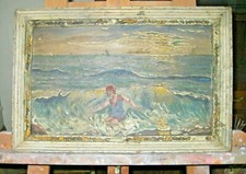 Pittura ad olio con cornice