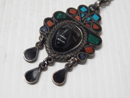 Collana antica maschera maya - collana,