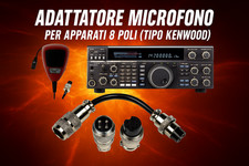 ADATTATORE MICROFONO 4 POLI CB GALAXY SU RICETRASMETTITORI KENWOOD 8 POLI